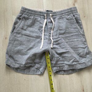 J Crew 5" Grey Linen Dock Shorts - Size S Small
